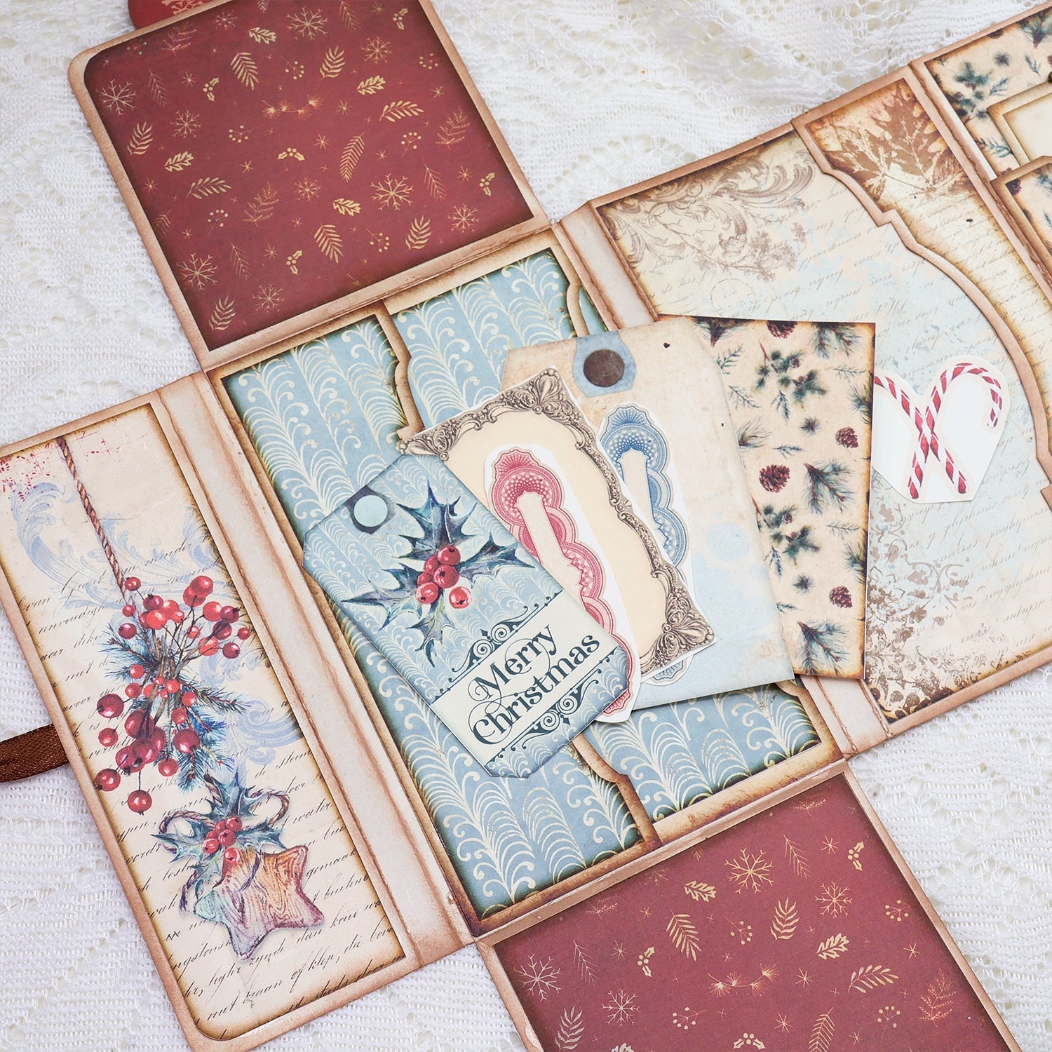 Back to Christmas Mini Folio Handmade Rustic Christmas Booklet Craft Kit Back to Christmas Mini Folio Handmade Rustic Christmas Booklet Craft Kit7