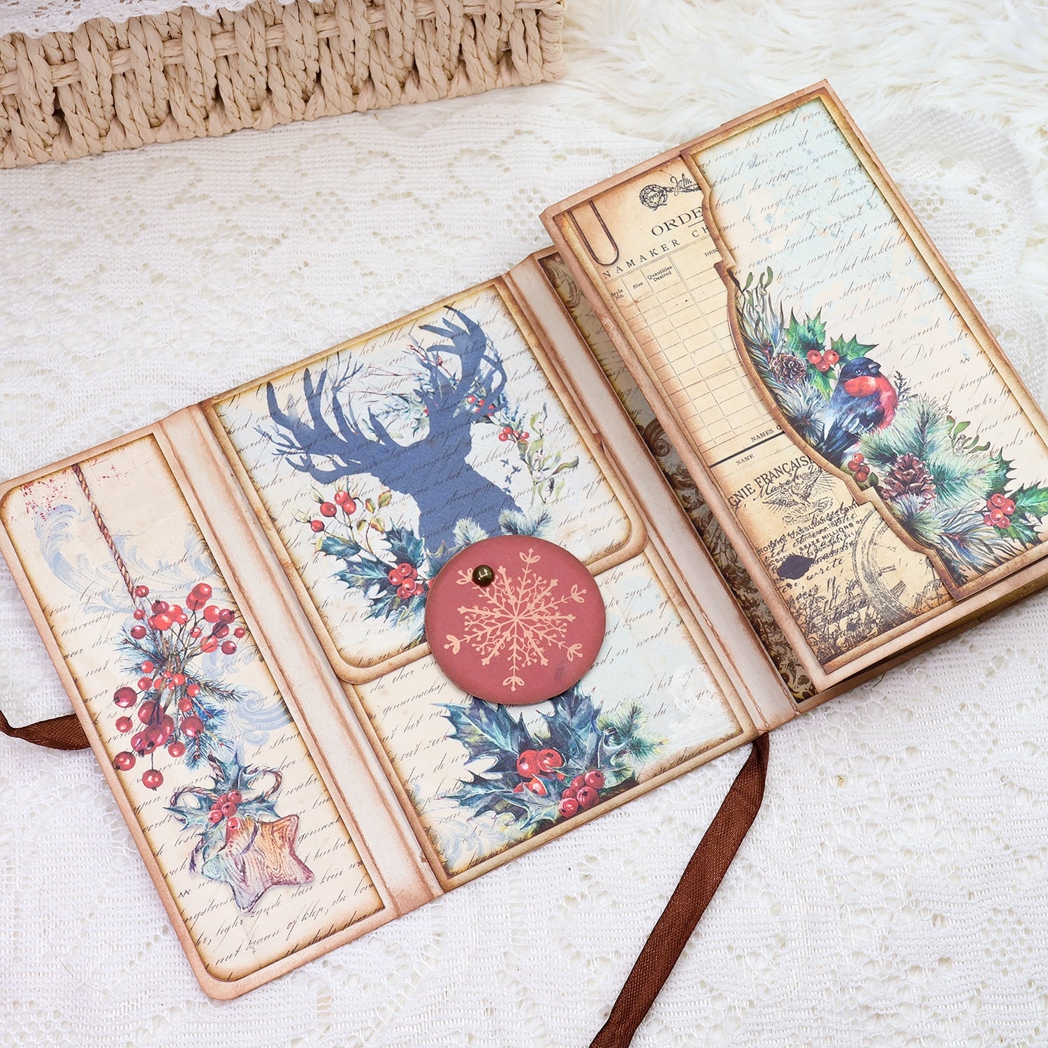 Back to Christmas Mini Folio Handmade Rustic Christmas Booklet Craft Kit Back to Christmas Mini Folio Handmade Rustic Christmas Booklet Craft Kit8