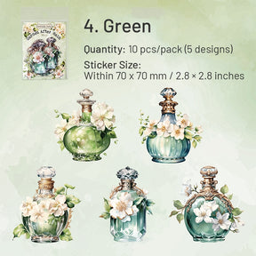Baroque Bottle and Flower PET Stickers sku-4