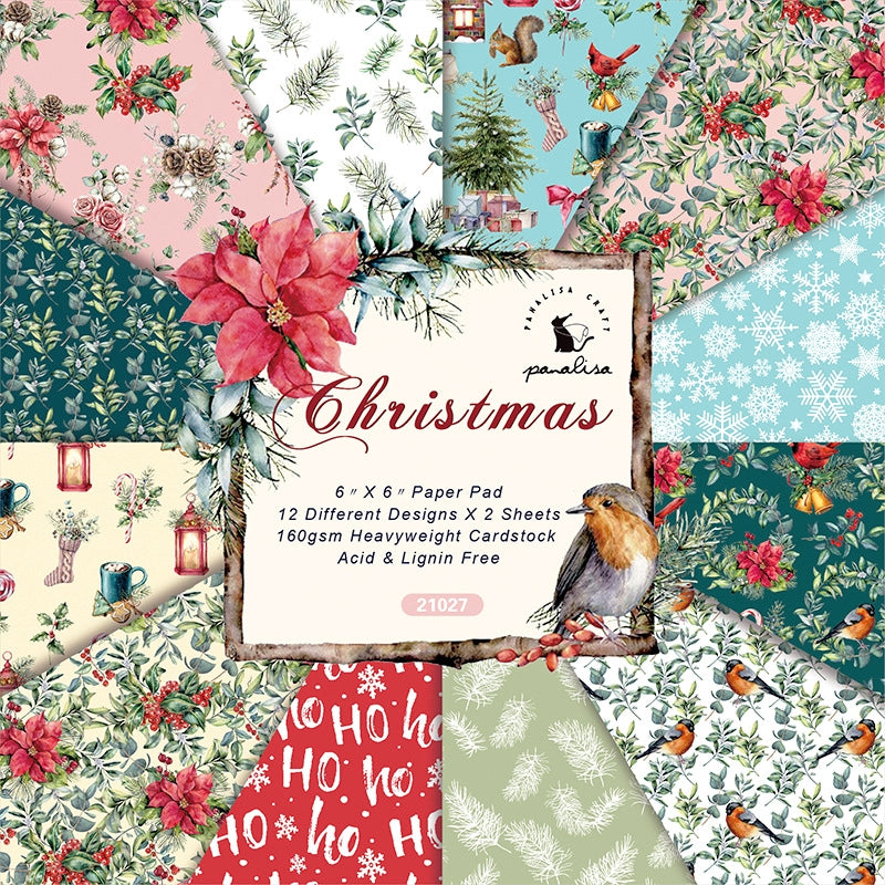 Material Paper - Basic Christmas Background Decorative Scrapbook Paper