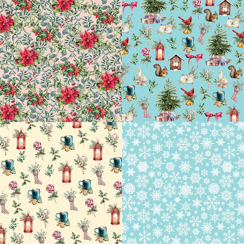 Material Paper - Basic Christmas Background Decorative Scrapbook Paper
