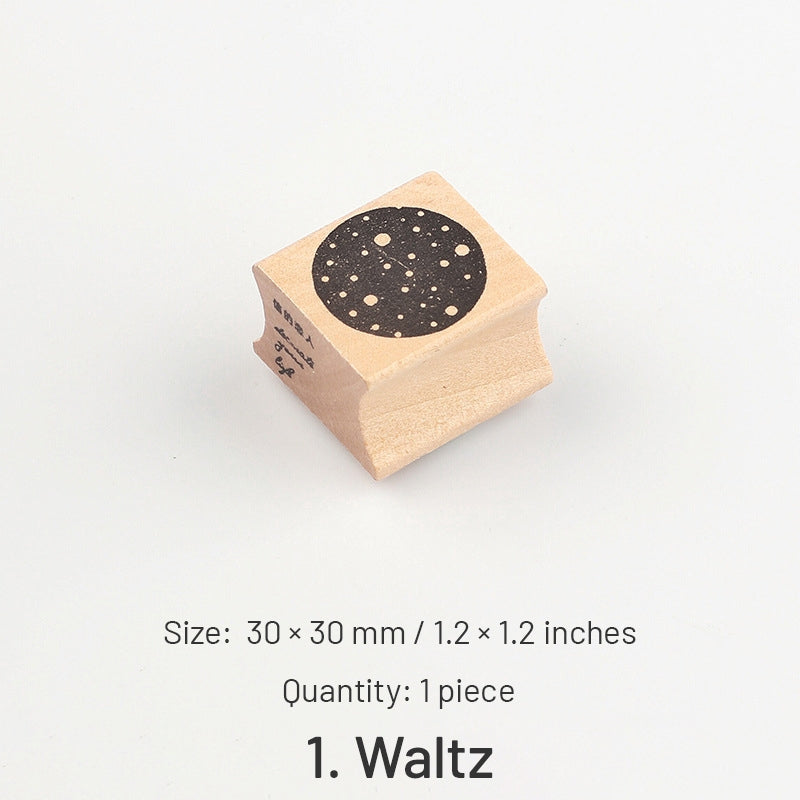 Basic Geometric Decor Wood Rubber Stamp sku-1