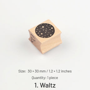 Basic Geometric Decor Wood Rubber Stamp sku-1