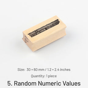 Basic Geometric Decor Wood Rubber Stamp sku-5