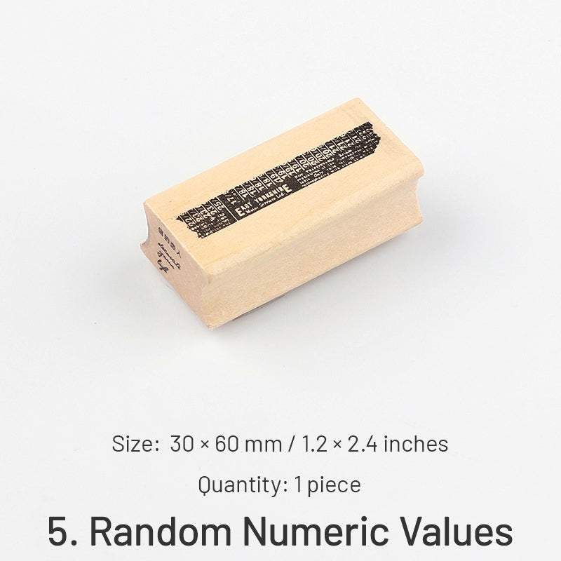 Basic Geometric Decor Wood Rubber Stamp sku-5