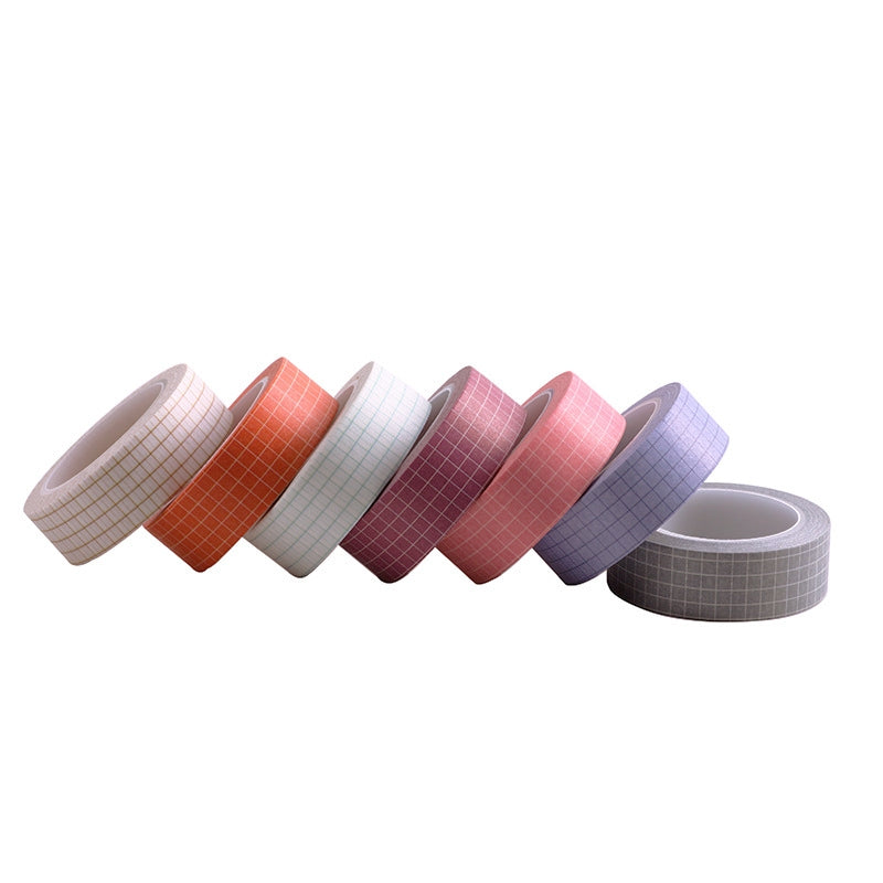 Basic Solid Color Grid Washi Tape b2