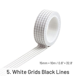 Basic Solid Color Grid Washi Tape sku-5