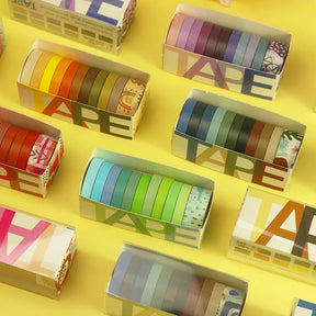 Basic Solid Color Washi Tape Set (11 Rolls) a
