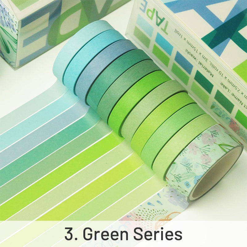 Basic Solid Color Washi Tape Set (11 Rolls) sku-3