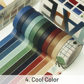 Basic Solid Color Washi Tape Set (11 Rolls) sku-4
