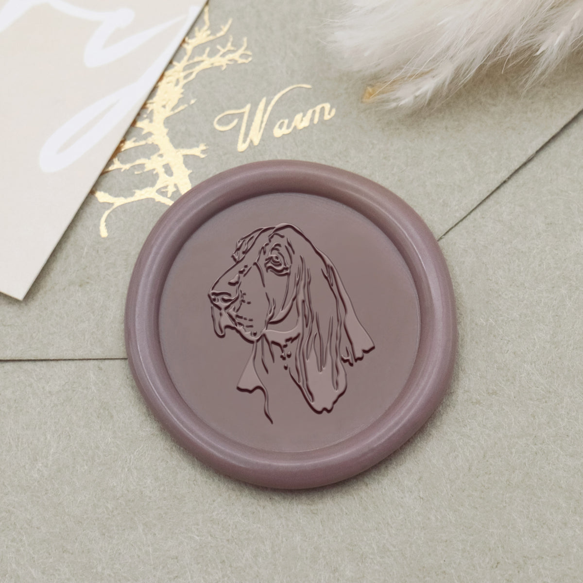 Basset Hound Dog Wax Seal Stamp - Stamprints1
