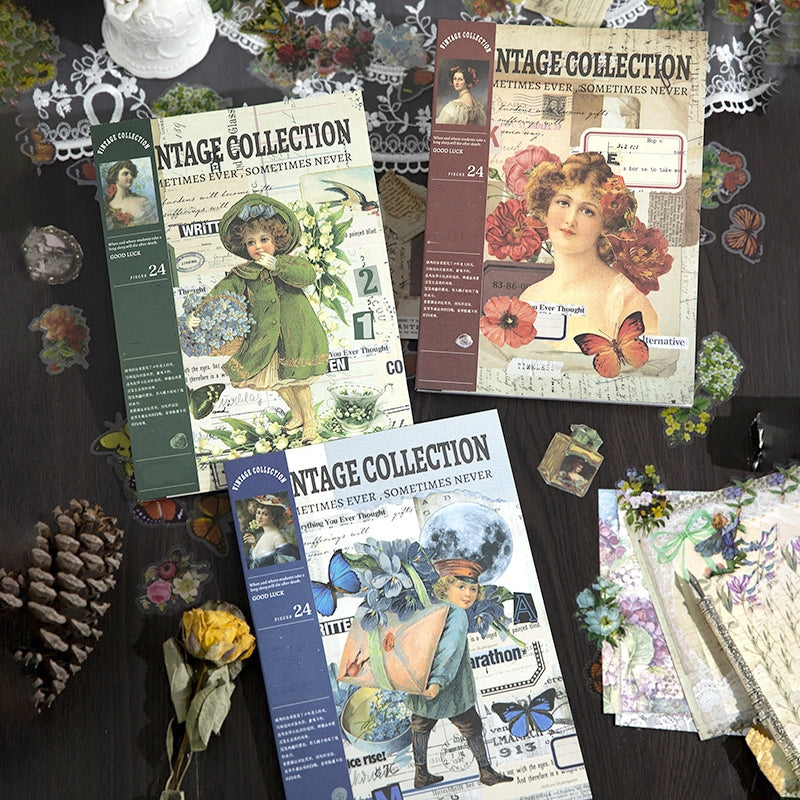 Beautiful Collection Series Retro Plant Sticker Book a