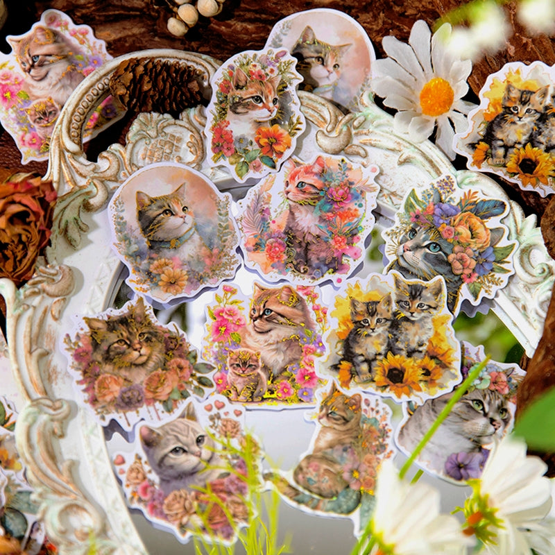 Beautiful Dream Flowers and Animals Stickers - Birds, Butterflies, Rabbits, Deers b4