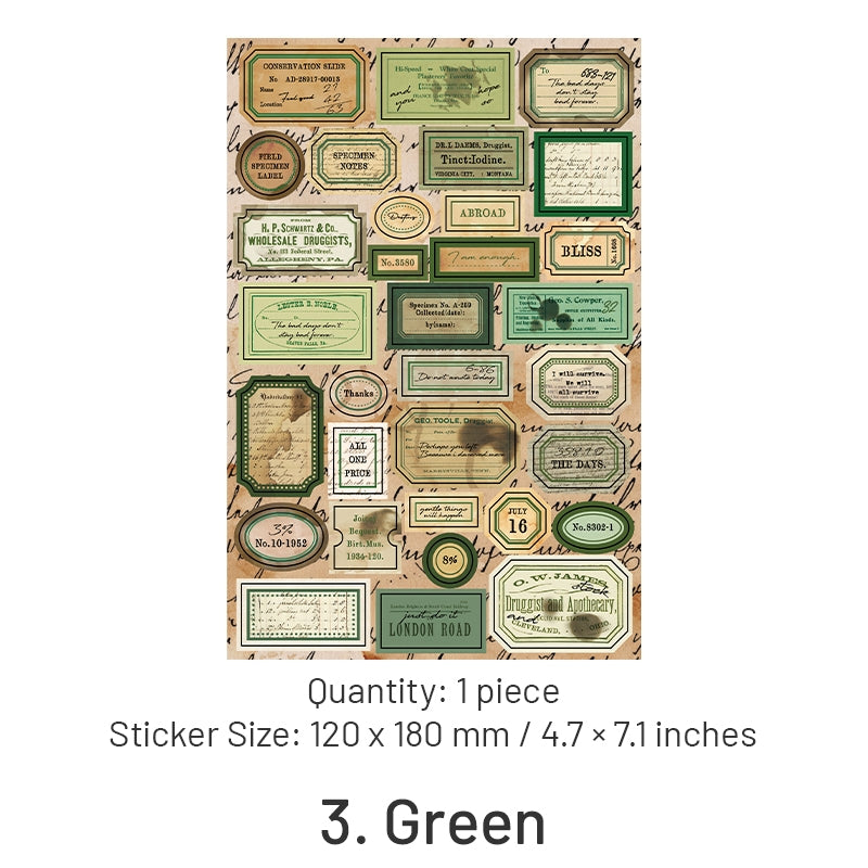 Bill Collection Series Self-Adhesive Journal Stickers sku-3