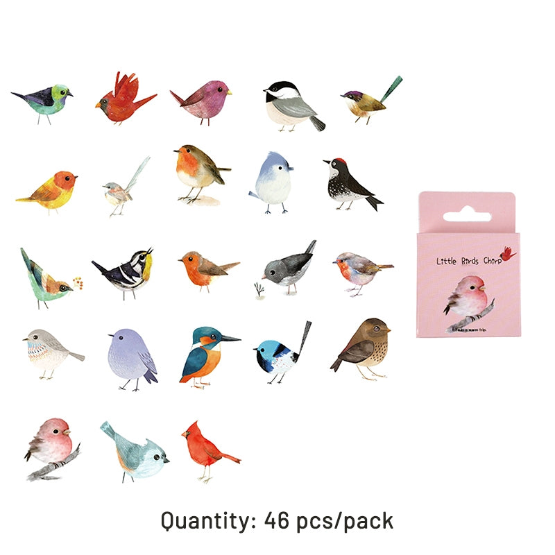 Bird-Themed Animal Stickers c