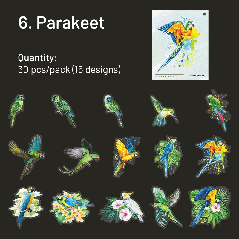Bird-themed PET Stickers sku-6