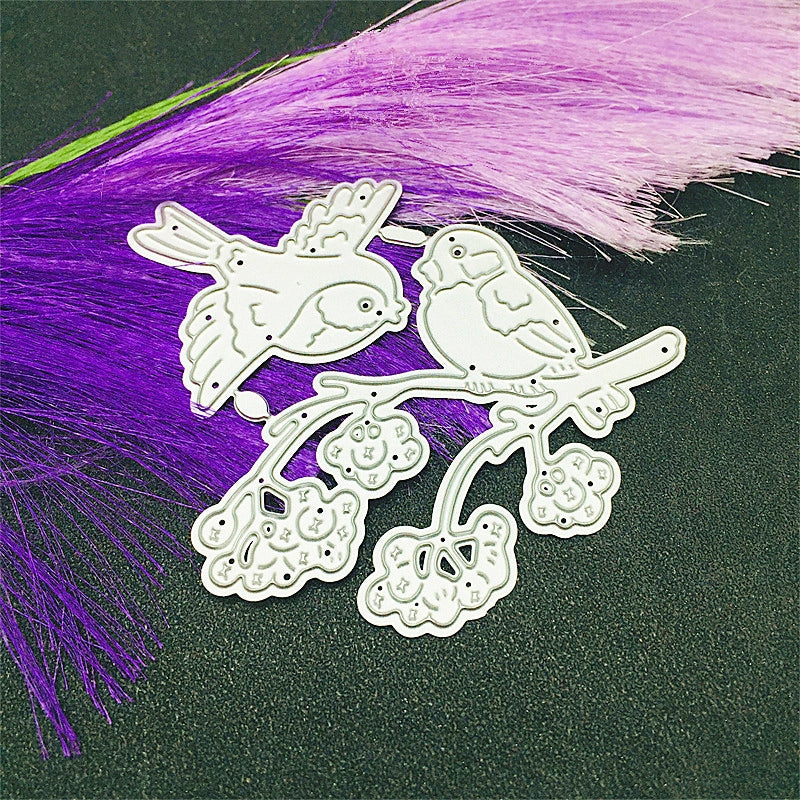 Birds on Tree Branches Carbon Steel Crafting Dies b1