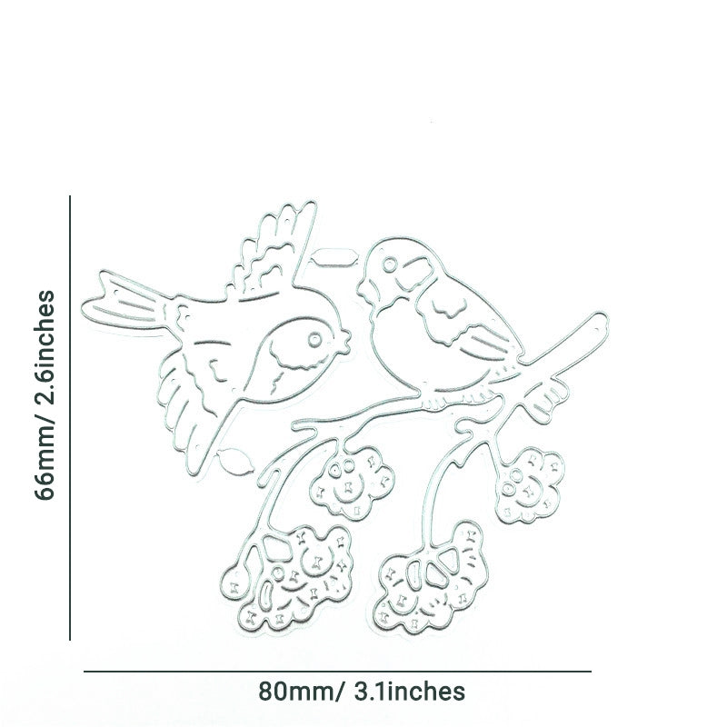 Birds on Tree Branches Carbon Steel Crafting Dies b5