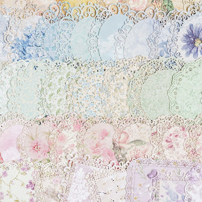 Blooming Period Series Floral Hollow Lace Paper b3