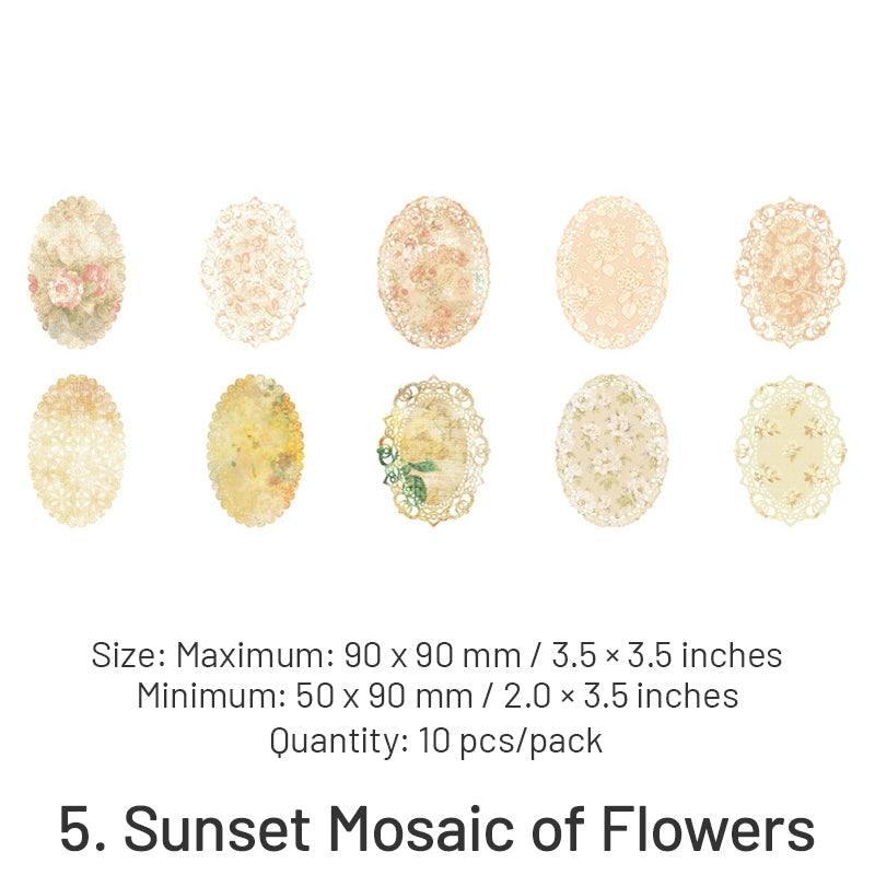 Blooming Period Series Floral Hollow Lace Paper sku-5
