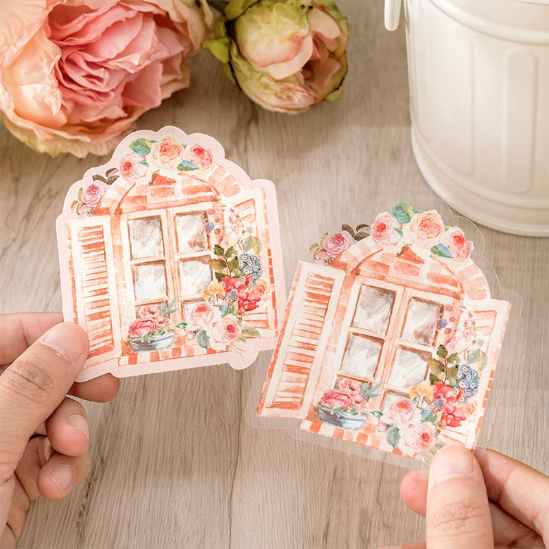 Blooming Window PET and Kraft Stickers b
