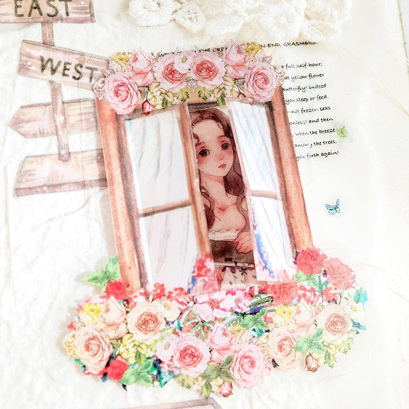 Blooming Window PET and Kraft Stickers b2