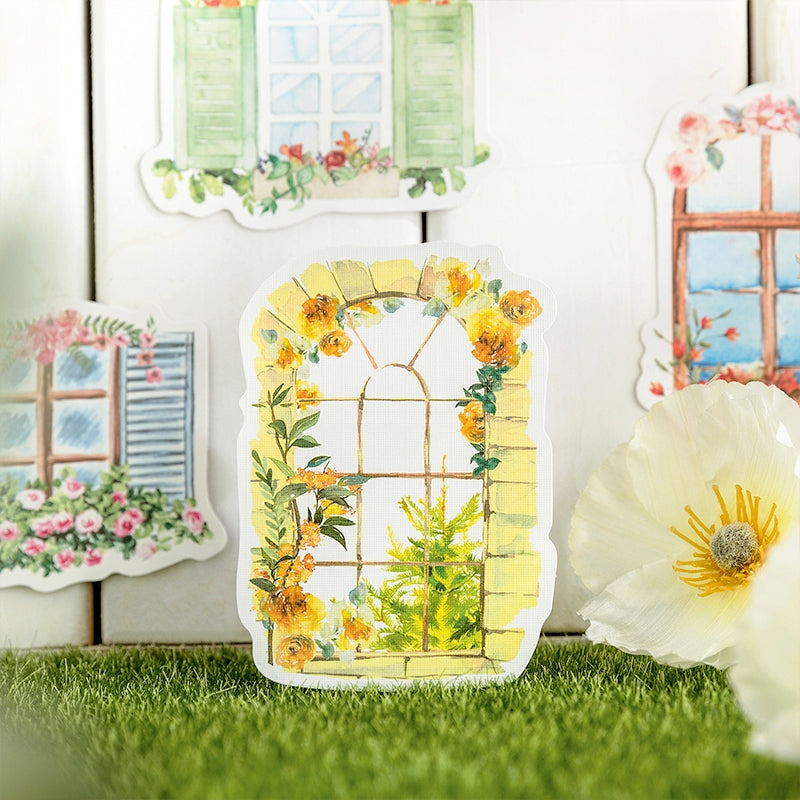 Blooming Window PET and Kraft Stickers c2