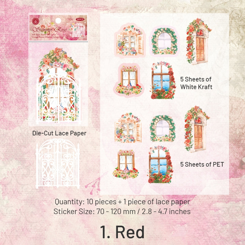Blooming Window PET and Kraft Stickers sku-1