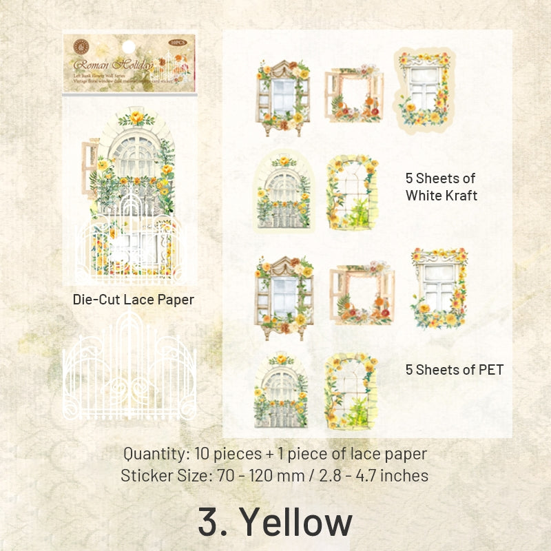 Blooming Window PET and Kraft Stickers sku-3