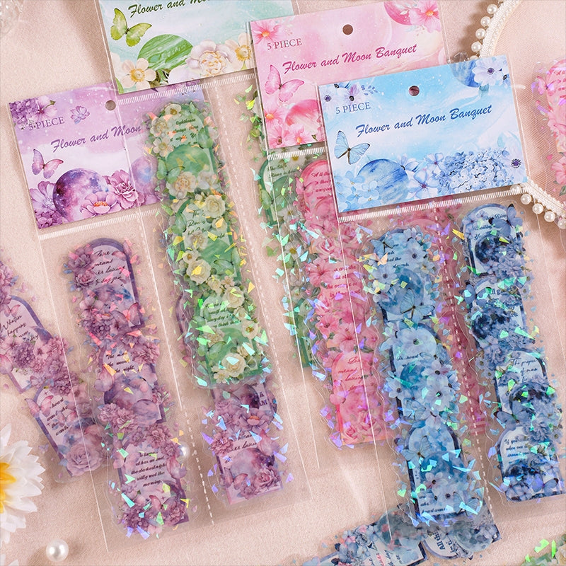Blossom Banquet Floral Polyethylene Terephthalate Sticker Pack ...