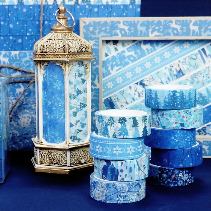 Blue Ice and Snow Washi Tape Set a