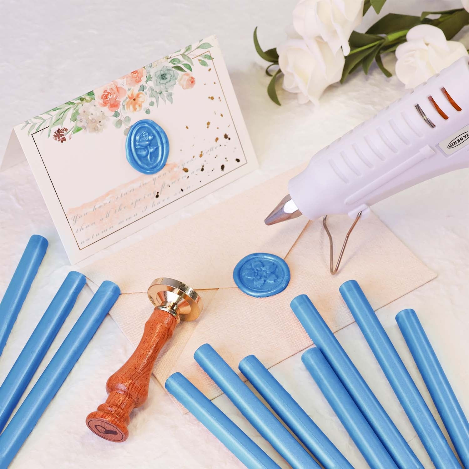 Blue Sealing Wax Stick Set (Random 20 Pcs)14