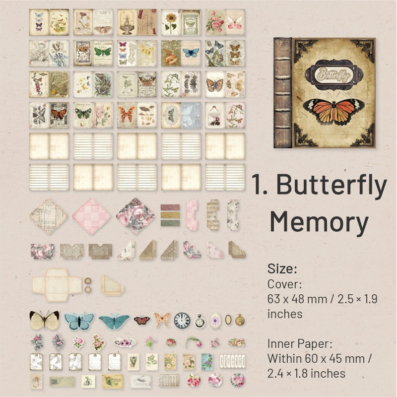 Book of Memories Mini Scrapbook Paper - Rose, Daisy, Buttefly, Magic sku-1