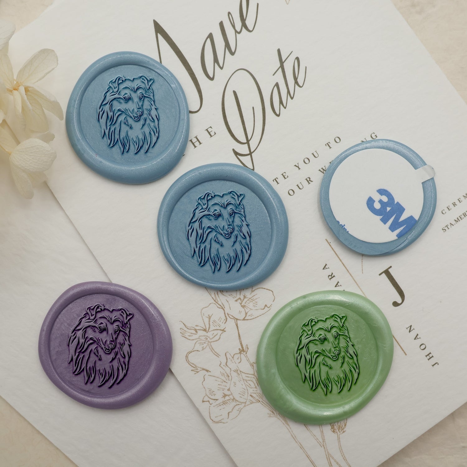 Border Collie Dog Wax Seal Stamp - Stamprints2