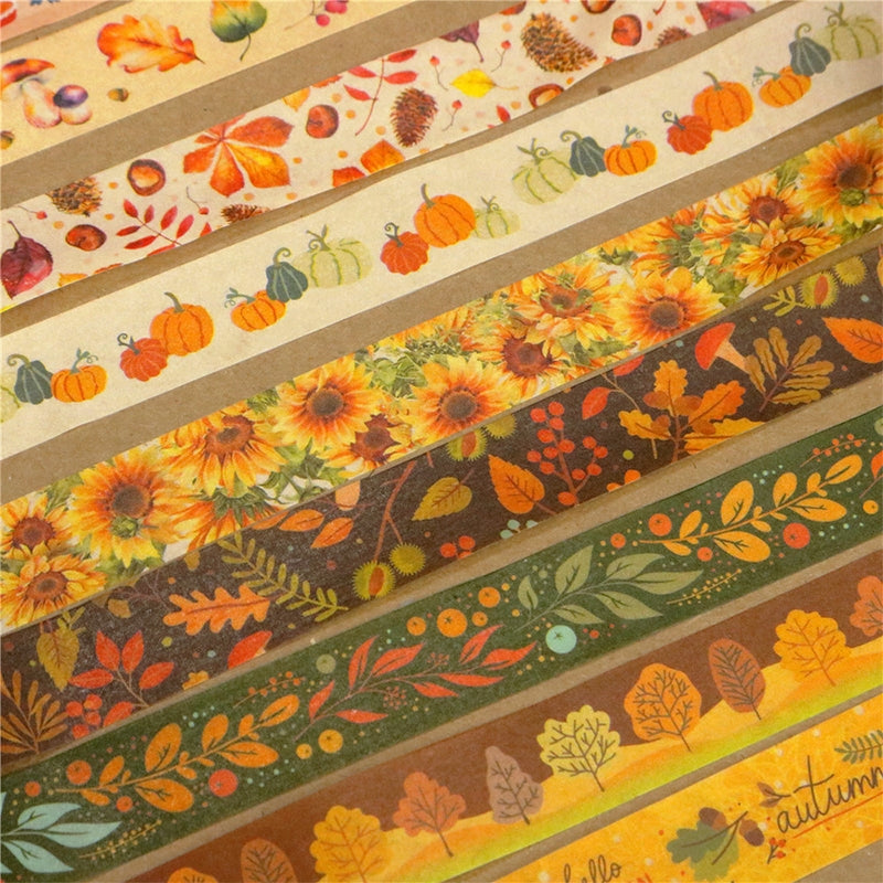 Botanical Autumn Washi Tape Set (10 Rolls) b