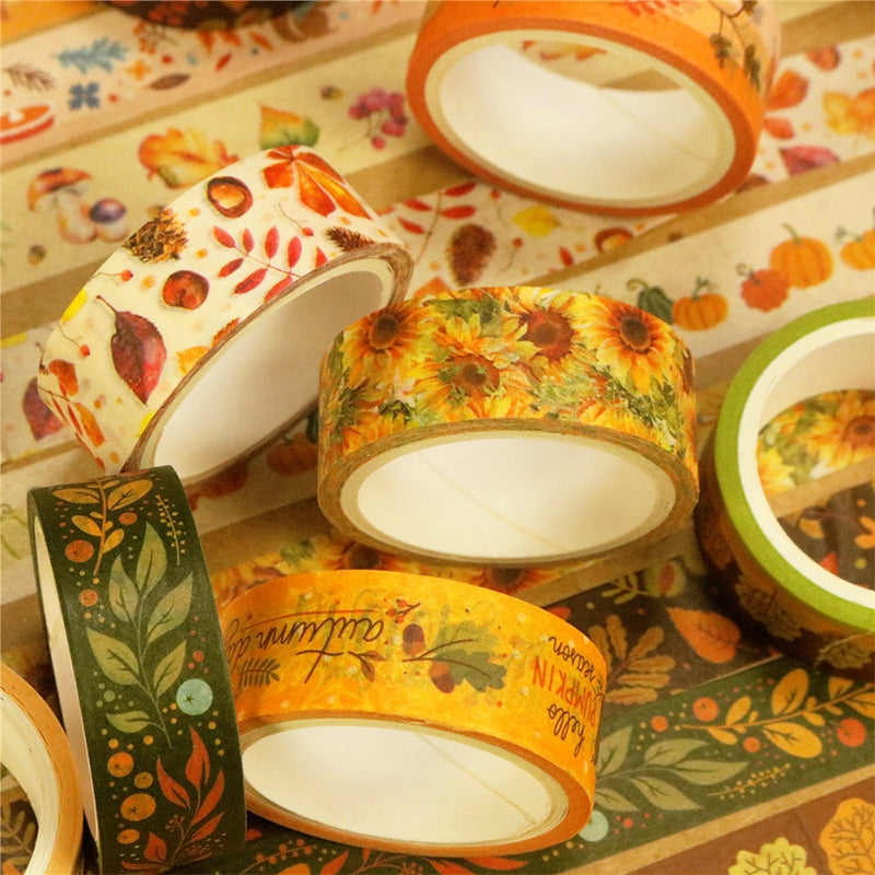 Botanical Autumn Washi Tape Set (10 Rolls) b3