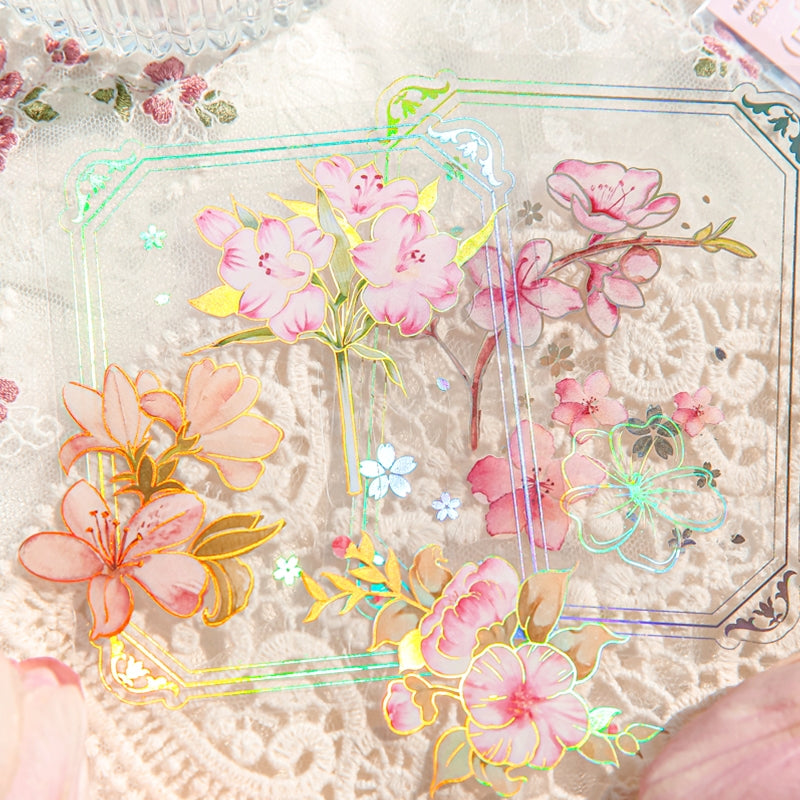 Botanical Floral Gold Foil Vinyl Stickers b3