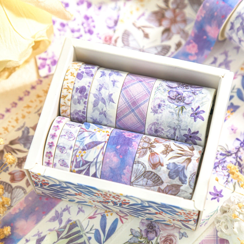 Botanical Forest Flower Washi Tape Set (10 Rolls) b2