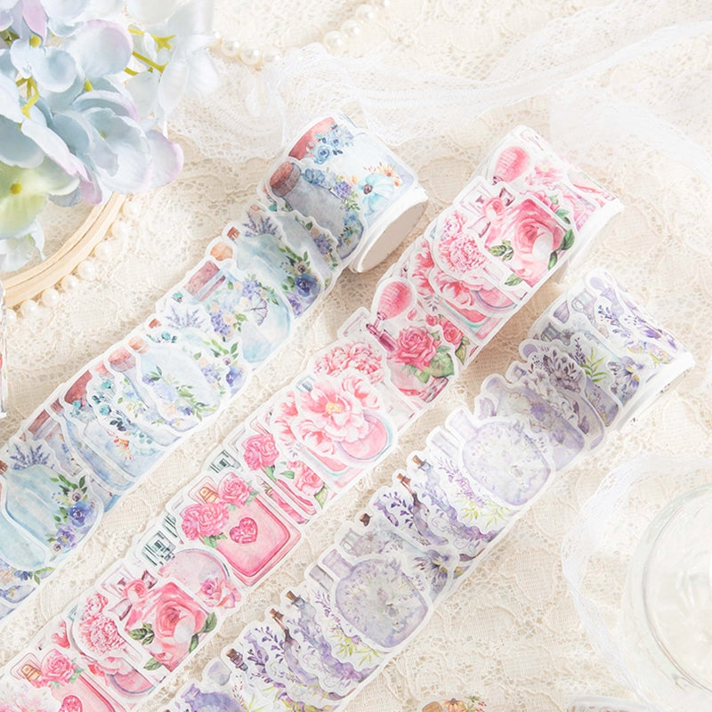 Bottle and Flower Rolled Washi Stickers b2