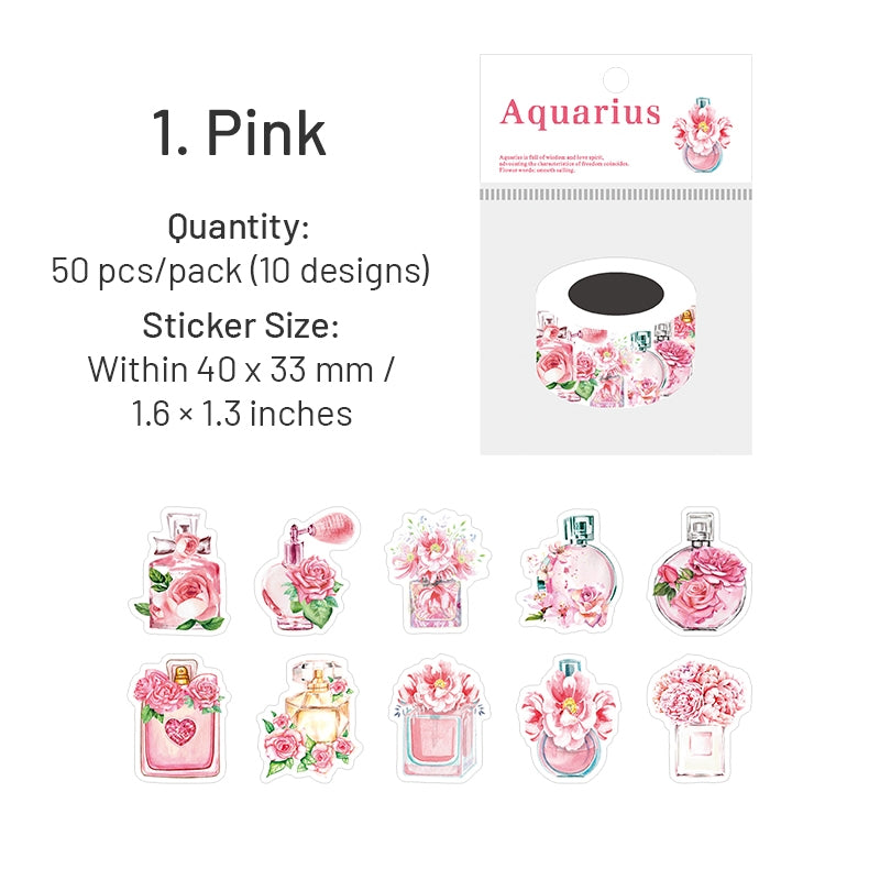 Bottle and Flower Rolled Washi Stickers sku-1