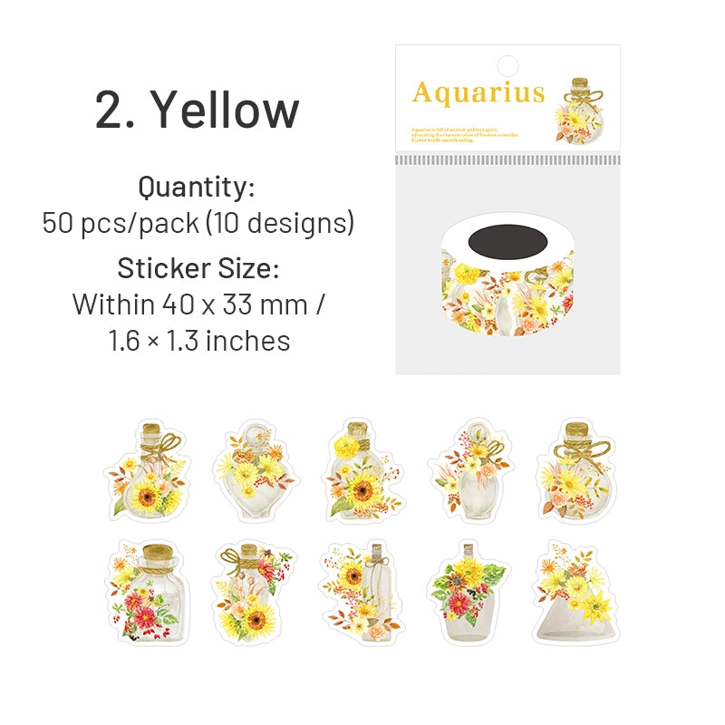 Bottle and Flower Rolled Washi Stickers sku-2