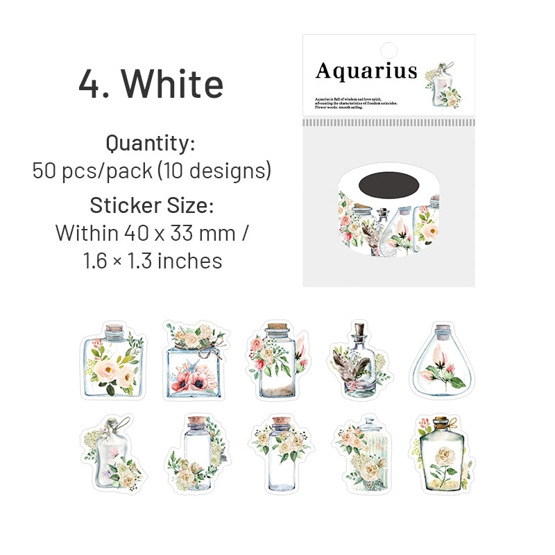 Bottle and Flower Rolled Washi Stickers sku-4