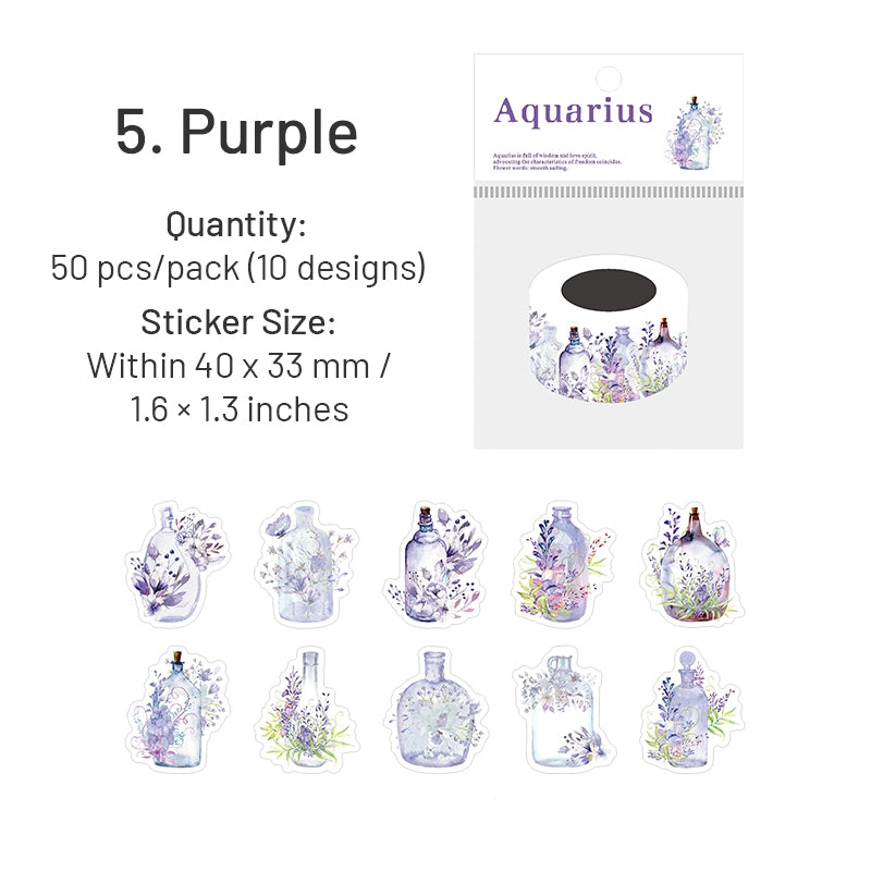 Bottle and Flower Rolled Washi Stickers sku-5