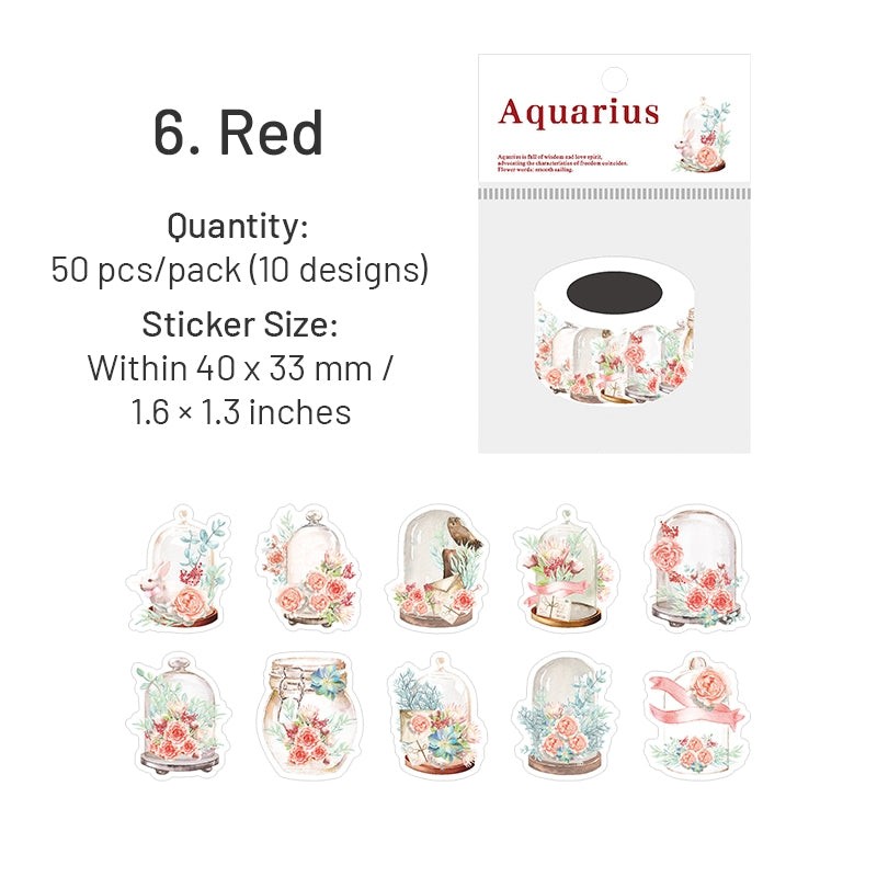 Bottle and Flower Rolled Washi Stickers sku-6