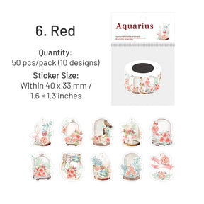 Bottle and Flower Rolled Washi Stickers sku-6