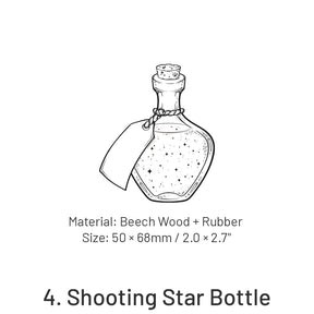 Bottle's Light and Shadow Series Bottle Theme Wooden Rubber Stamp sku-4