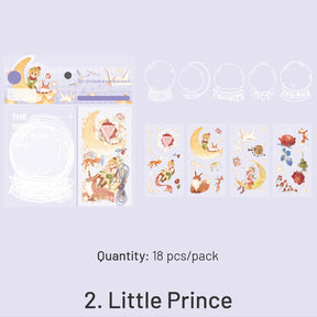 Bottles Themed PET Stickers - Dessert, Little Prince, Travel, Flower, Butterfly, Plant sku-2