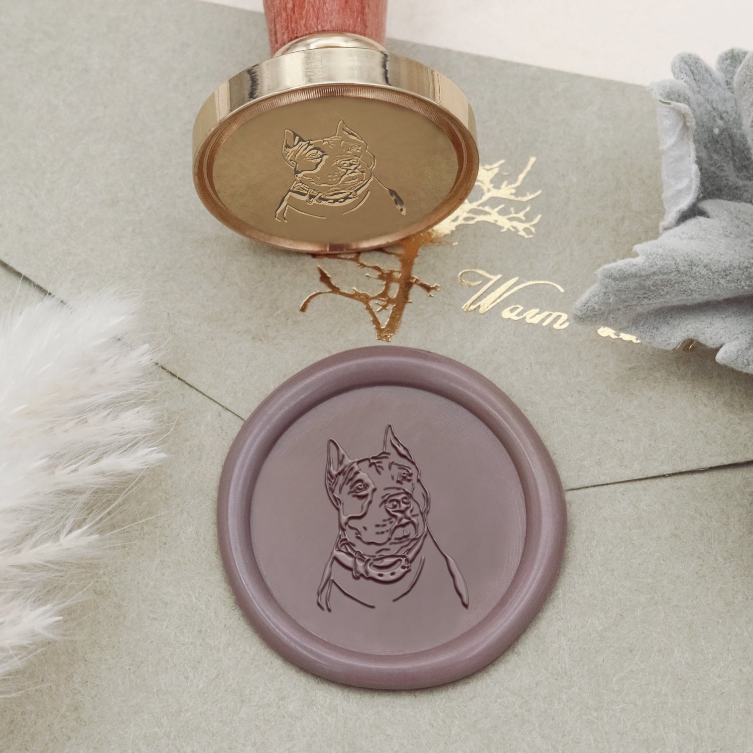 Boxer Dog Wax Seal Stamp - Stamprints
