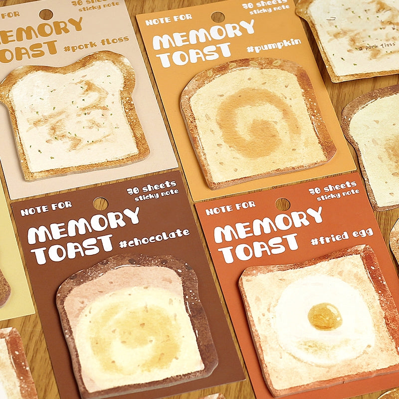 Bread Shaped Sticky Notes - 30PCS a