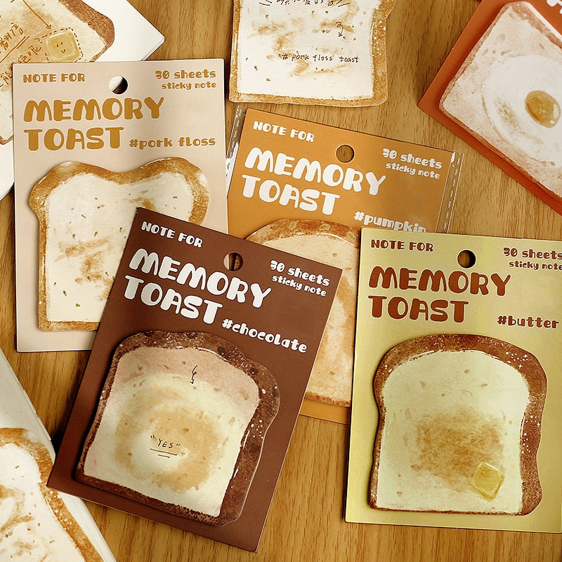 Bread Shaped Sticky Notes - 30PCS a2